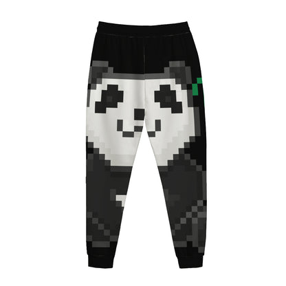 8-Bit Pixel Panda Print Jogger Pants