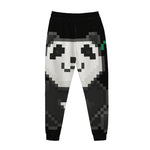 8-Bit Pixel Panda Print Jogger Pants