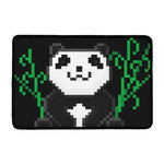 8-Bit Pixel Panda Print Kitchen Mat