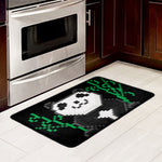 8-Bit Pixel Panda Print Kitchen Mat