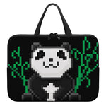 8-Bit Pixel Panda Print Laptop Sleeve With Handle