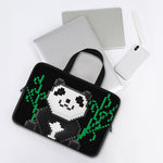 8-Bit Pixel Panda Print Laptop Sleeve With Handle