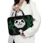 8-Bit Pixel Panda Print Laptop Sleeve With Handle