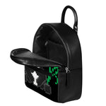 8-Bit Pixel Panda Print Leather Backpack