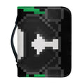 8-Bit Pixel Panda Print Leather Bible Cover