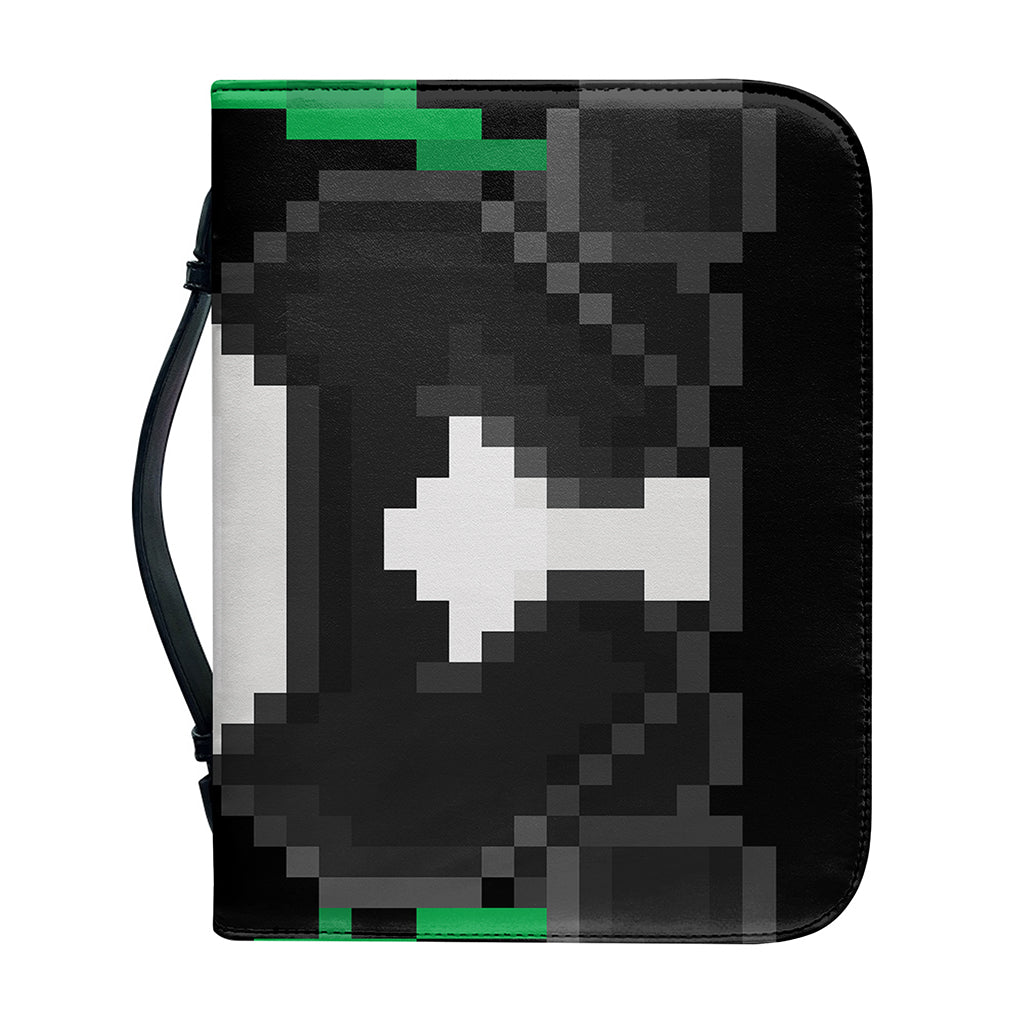 8-Bit Pixel Panda Print Leather Bible Cover