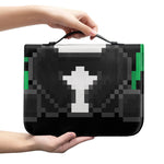 8-Bit Pixel Panda Print Leather Bible Cover