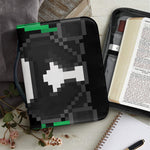 8-Bit Pixel Panda Print Leather Bible Cover