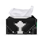 8-Bit Pixel Panda Print Leather Tissue Box Cover
