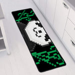 8-Bit Pixel Panda Print Long Kitchen Mat