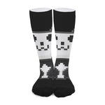8-Bit Pixel Panda Print Long Socks