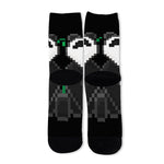 8-Bit Pixel Panda Print Long Socks