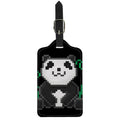 8-Bit Pixel Panda Print Luggage Tag