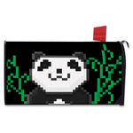 8-Bit Pixel Panda Print Mailbox Cover