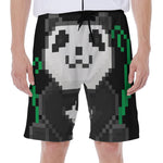 8-Bit Pixel Panda Print Men's Beach Shorts