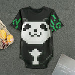 8-Bit Pixel Panda Print Men's Bodysuit