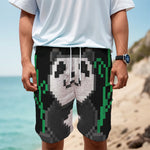8-Bit Pixel Panda Print Men's Cargo Shorts