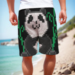 8-Bit Pixel Panda Print Men's Cargo Shorts