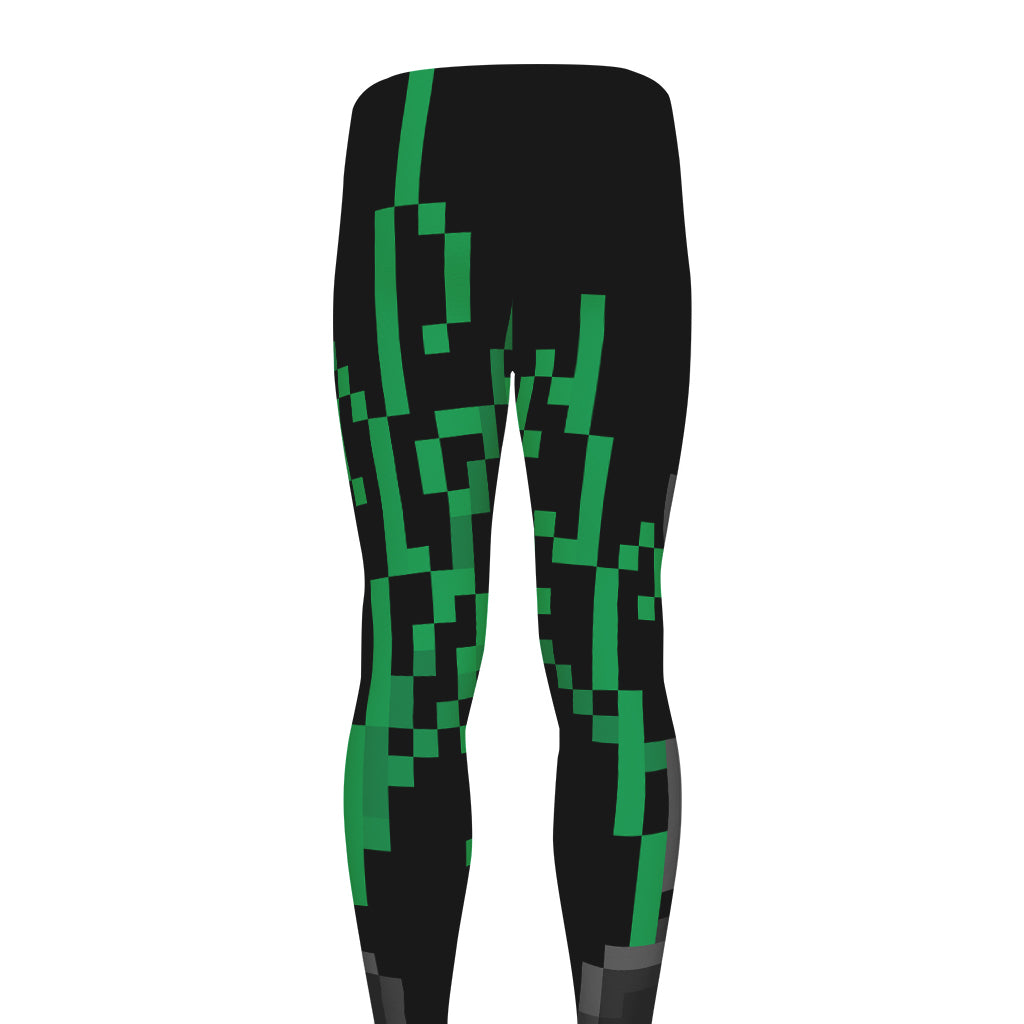 8-Bit Pixel Panda Print Men's leggings