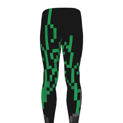 8-Bit Pixel Panda Print Men's leggings