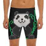 8-Bit Pixel Panda Print Men's Long Boxer Briefs