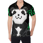 8-Bit Pixel Panda Print Men's Shirt