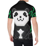 8-Bit Pixel Panda Print Men's Shirt