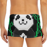 8-Bit Pixel Panda Print Men's Short Boxer Briefs