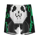8-Bit Pixel Panda Print Men's Sports Shorts