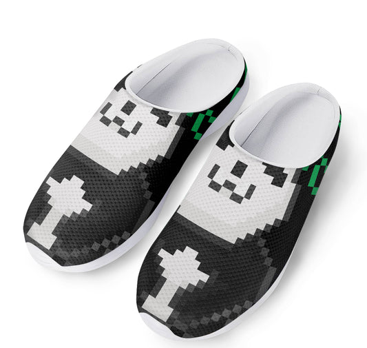 8-Bit Pixel Panda Print Mesh Casual Shoes