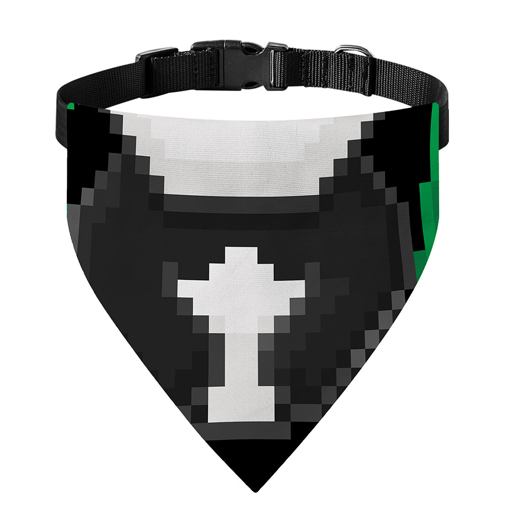 8-Bit Pixel Panda Print Over The Collar Dog Bandana