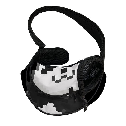 8-Bit Pixel Panda Print Pet Sling Carrier