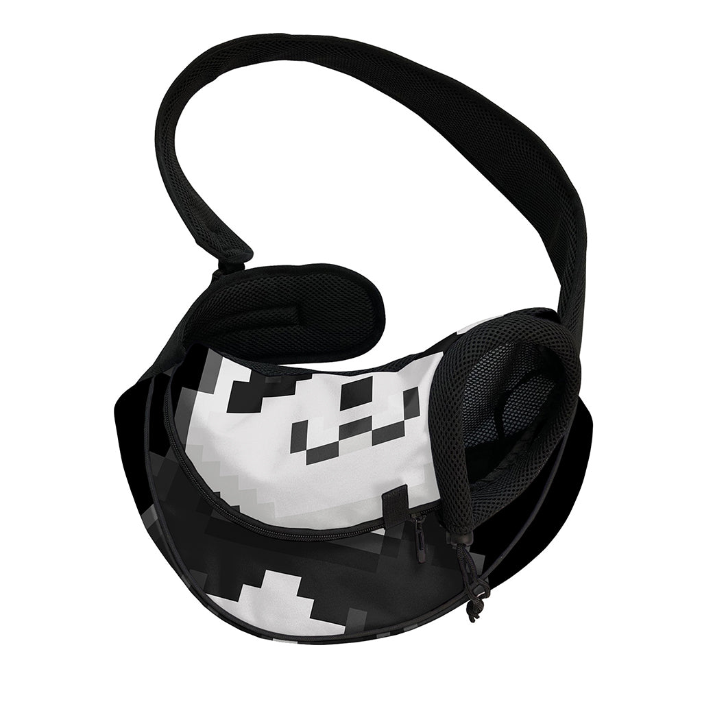 8-Bit Pixel Panda Print Pet Sling Carrier