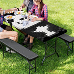 8-Bit Pixel Panda Print Picnic Table Cover