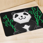 8-Bit Pixel Panda Print Polyester Doormat