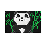 8-Bit Pixel Panda Print Polyester Flag