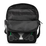 8-Bit Pixel Panda Print Rectangular Crossbody Bag