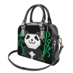 8-Bit Pixel Panda Print Shoulder Handbag