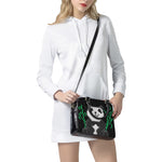 8-Bit Pixel Panda Print Shoulder Handbag