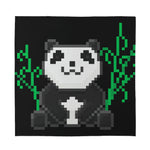 8-Bit Pixel Panda Print Silk Bandana