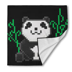 8-Bit Pixel Panda Print Silk Bandana