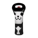 8-Bit Pixel Panda Print Single Neoprene Wine Tote