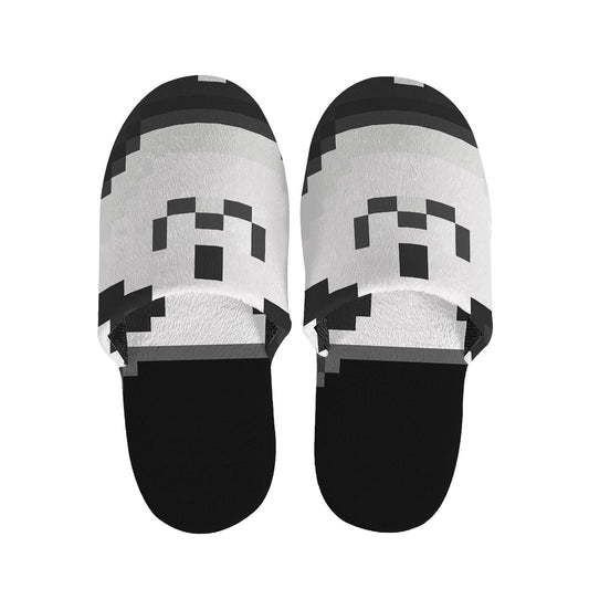 8-Bit Pixel Panda Print Slippers