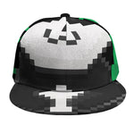 8-Bit Pixel Panda Print Snapback Cap