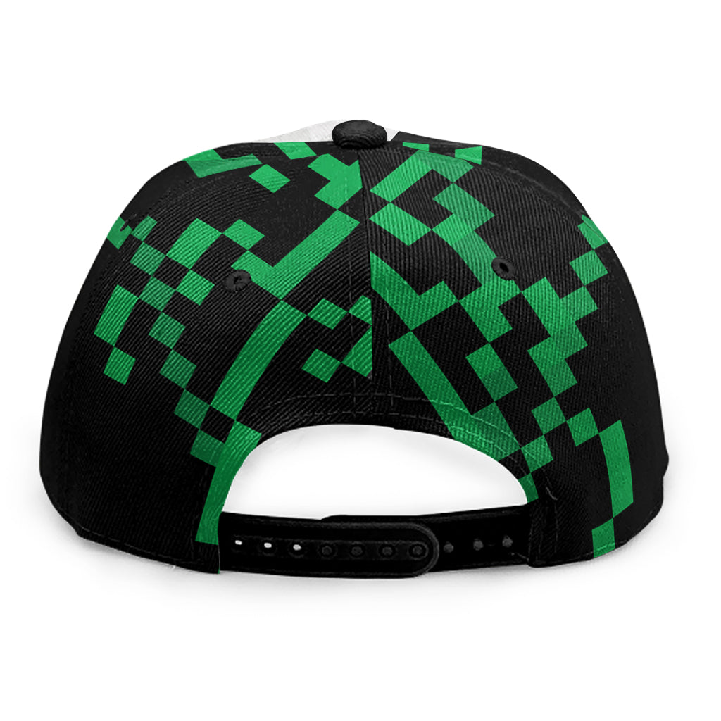 8-Bit Pixel Panda Print Snapback Cap