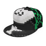 8-Bit Pixel Panda Print Snapback Cap