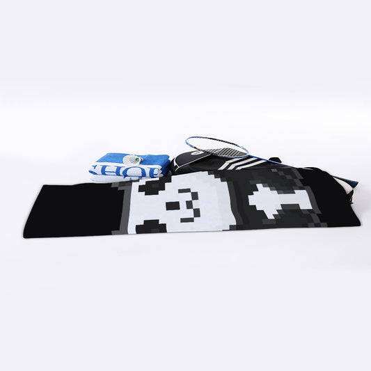 8-Bit Pixel Panda Print Sports Towel