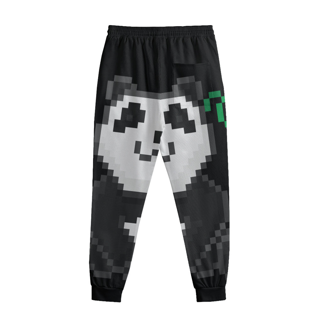 8-Bit Pixel Panda Print Sweatpants
