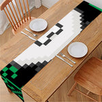 8-Bit Pixel Panda Print Table Runner