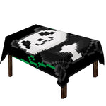 8-Bit Pixel Panda Print Tablecloth